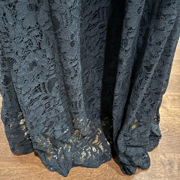 Calvin Klein Black Lace/Satin Floor Length Maxi Ball/Prom Dress-size 2 - Picture 12 of 12